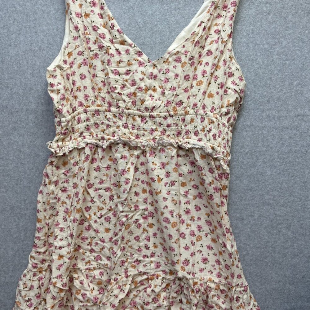 Live to be Spoiled Dress Women XL While Floral Sleeveless Dress